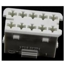 Hella - 8JD 010 076-007 Carcasa de conector de 10 vías para arnés de puerta, color blanco