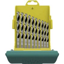 Heller - 28708 1 Kit punte a spirale da legno 10 parti 3 mm, 4 mm, 5 mm, 6 mm, 7 mm, 8 mm, 9 mm, 10 mm, 11 mm, 12 mm Albe
