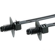 150-55610 T18RDP5-PA66-BK Fascetta per cavi 110 mm 2.50 mm Nero con ancoraggio a freccia e disco 500 pz - Hellermanntyton