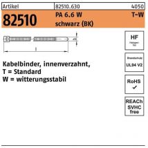 Hellermanntyton - Kabelbinder r 82510 innenverzahnt 7,6 x 760 /220 Polyamid 6.6 w schwarz witterungsstabil