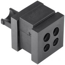 Hellermanntyton - VP-S4/4-5Ins-quad-PL-BK (20) Embase quadruple sans halogène plastique noir 20 pc(s) X244172