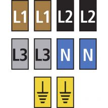 Hellermanntyton - WIC2-L1,L2,L3,N,Earth-PA66-MIX Kennzeichnungsclip Aufdruck L1, L2, L3, n, Erde 561-