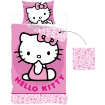 Bettwäsche-Set für Kinder – Weicher Bettbezug 140x200 cm mit Kissenbezug 60x70 cm - Hello Kitty