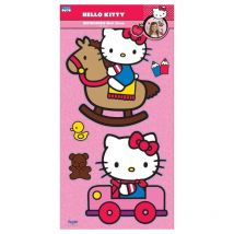 Hello Kitty Coppia di Adesivi Murali 3D 29x54cm