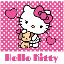 Hello Kitty - gepresstes Kinderhandtuch 30x30