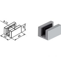 Führungsgleiter Smart Guide g, EV1 eloxiert, 8-12,76 mm Glas - Helm
