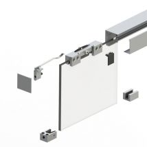 Gt-l 80 Garnitur EV1 eloxiert, Schiene 2500 mm, Wand - Helm