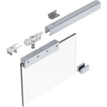 Helm - Schiebetürsystem 73 80 kg 1700 mm EV1 eloxiert Glastüren 8/10 mm Komplettset 710-900 mm Wandmontage