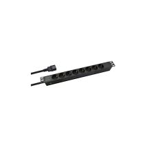 Helos - 19'' Multiprise Professional, 8-fach, Noir, 2,0m, Pour Usv (c14) 262836