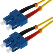 Helos - Lwl Patch Cord 9/125μm Os2 Sc/sc 2,0 M Sc Duplex Prise/stecker, Jaune