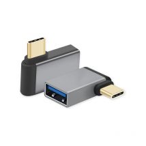 Helos - Adaptateur otg usb 3.1 a Femelle/Type-C Mâle Coudé Premium Noir (288346)
