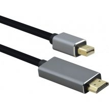 Helos - Câble de raccordement Mini DisplayPort mâle/HDMI St, Premium 4K, 3 m, noir (288487)