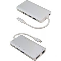 Helos Dockingstation, USB 3.1 Type-C St./HDMI/VGA/USB/LAN/AUDIO/SD, PREMIUM
