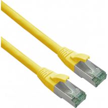 Grs zertifiziertes Cat 6a câble patch avec Cat 7 Rohkabel tpe jaune 3,0 m (363708) - Helos