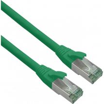 Grs zertifiziertes Cat 6a câble patch avec Cat 7 Rohkabel tpe vert 3,0 m (363721) - Helos