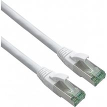Grs zertifiziertes Cat 6a Patchcâble avec Cat 7 Rohcâble tpe blanc 20,0m (363752) - Helos