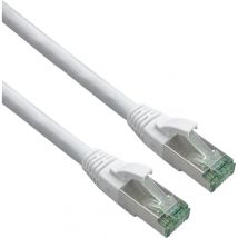 Grs zertifiziertes Cat 6a Patchcâble avec Cat 7 Rohcâble tpe blanc 30,0m (363753) - Helos