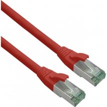Grs zertifiziertes Cat 6a Patchcâble avec Cat 7 Rohcâble tpe rouge 10,0m (363763) - Helos