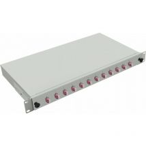 helos Helos LWL 19 Breakoutbox mit 12x LC Duplex Kupplungen OM4 grau (252009)