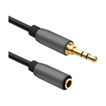 helos Helos Rallonge Jack 3,5 mm mâle vers Femelle 3 Broches Noir 3 m (288714)