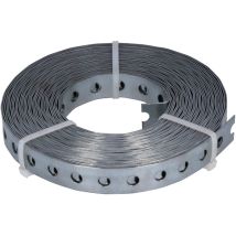 Nastro Perforato 10 M Di Lunghezza - Acciaio Zincato Sendzimir - Larghezza 17 Mm - Spessore Materiale 0,8 Mm - Zincato Di Alta Qualità - Robusto Per 
