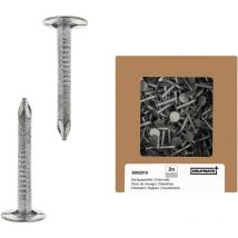 Helpmate - Perni di carta per tetto, 2,0 x 16 mm, tipo b, 400 g, zincati meccanicamente din 1160B, testa larga, chiodi per tetto, chiodi per tetto,