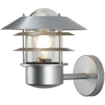 Elstead - Helsingor - 1 Light Outdoor Wall Lantern Light Silver, 304 ss IP44, E27