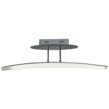 Inspired Lighting - Inspired Mantra - Hemisferic - Semi Flush Ceiling 20W led 70cm Bar 3000K, 1800lm, Satin Aluminium, Frosted Acrylic