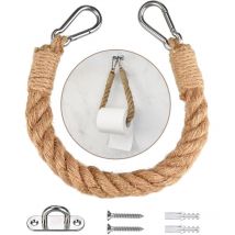 Memkey - Hemp Rope Towel Rack, Rope Toilet Paper Holder, Ins Style, Vintage Toilet Towel Roll Holder with Screws, Retro Accessories, Bathroom and