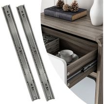 Glissières de tiroirs Coulisses pour charges lourdes softclose Coulisses à sortie totale 45mm 300mm 2X