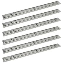 Glissières de tiroirs Coulisses pour charges lourdes softclose Coulisses à sortie totale 45mm 250mm 6X
