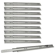 Glissières de tiroirs Coulisses pour charges lourdes softclose Coulisses à sortie totale 45mm 250mm 10X