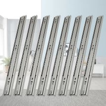 Glissières de tiroirs Coulisses pour charges lourdes softclose Coulisses à sortie totale 45mm 450mm 8X