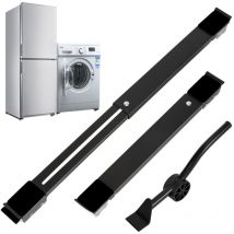 Randaco - swanew 1 par Ajustable Lavandería Stand Multifuncional Base Móvil Ajustable Armario de Lavado para Lavadora Nevera Carga 300kg