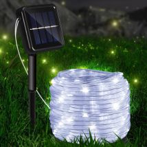 Hengda 1 set di 8 luci di stringa solari funzionali. 200 led impermeabili. 22 m (bianco freddo)