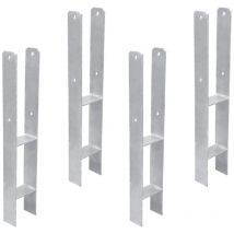 Tolletour - swanew Anclaje de poste en h Anclaje de poste en h Espesor del material del poste de la valla 4.75 mm para carports. casas sobre pilotes