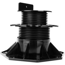 Hengda - réglable de 60 à 140 mm 20x plot pour terrasse bois et composite - Noir