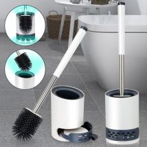 SWANEW Silikon Toilettenbürste WC WC Bürste Bürste 2 in 1 Steril Halter Klobürste