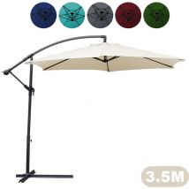 TolleTour TolleTour Ø350cm Parasol - parasol jardin. parasol deporté. parasol de balcon. Beige - Beige