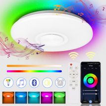 Plafonnier led 36W Bluetooth Musique Changement de couleur Lampe panneau mural - Hengda