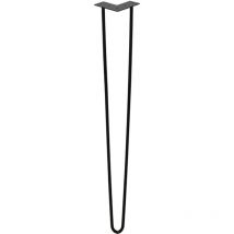 Swanew 4x Hairpin Legs Tischbeine Tischgestell Metalltischbeine Haarnadelbeine Moebelfuesse Tischkufen Haarnadelbeine schwarz 2 Stangen, für