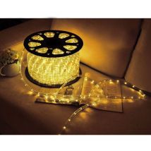 Hengda 10M cordon lumineux à LED Cordon lumineux étanche intérieur/extérieur IP44 Cordon lumineux à LED jaune