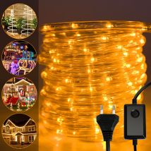 Tube lumineux led Extérieur/Intérieur Éclairage Tube lumineux Chaîne lumineuse 20M Jaune - Hengda