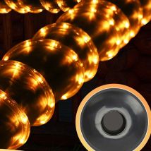 Tube Lumineux Extérieur led Guirlande Lumineuse Décoration et Adapteur d'alimentation Jaune-20M - Hengda