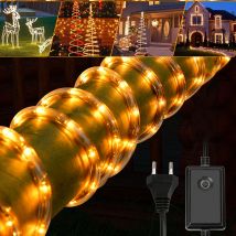 Tuyau lumineux led Chaîne de lumière Tuyau lumineux Party Light Garden jaune-10m - Hengda