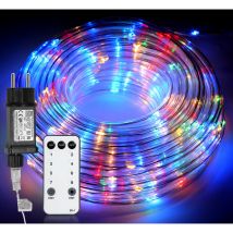 Tube lumineux à led pour l'extérieur Tube lumineux Chaîne lumineuse Filet lumineux—Multicolore—10m-Avec télécommande