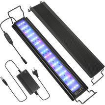 45-70cm led Eclairage Aquarium, led rgb+ 24/7 Éclairage led Aquarium avec Minuteur, 18W ,pour Plantes d'Aquarium - Hengda
