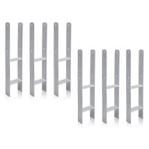 6x Support de poteau Ancres en h Support de poteau Galvanisé à chaud Ancres de poteau Clôtures Stable-91mm