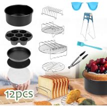 Vingo Accessoires pour friteuse à air chaud Set d'accessoires pour friteuse 12 pièces pour friteuse à Air 4.0-8.0QT