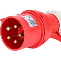 Swanew Stromverteiler Baustromverteiler 2 x cee 16A 400V+1 x cee 32A 400V+4 x 230V 5 Polig FI-Schutzschalter IP44 Schutzkontaktsteckdosen